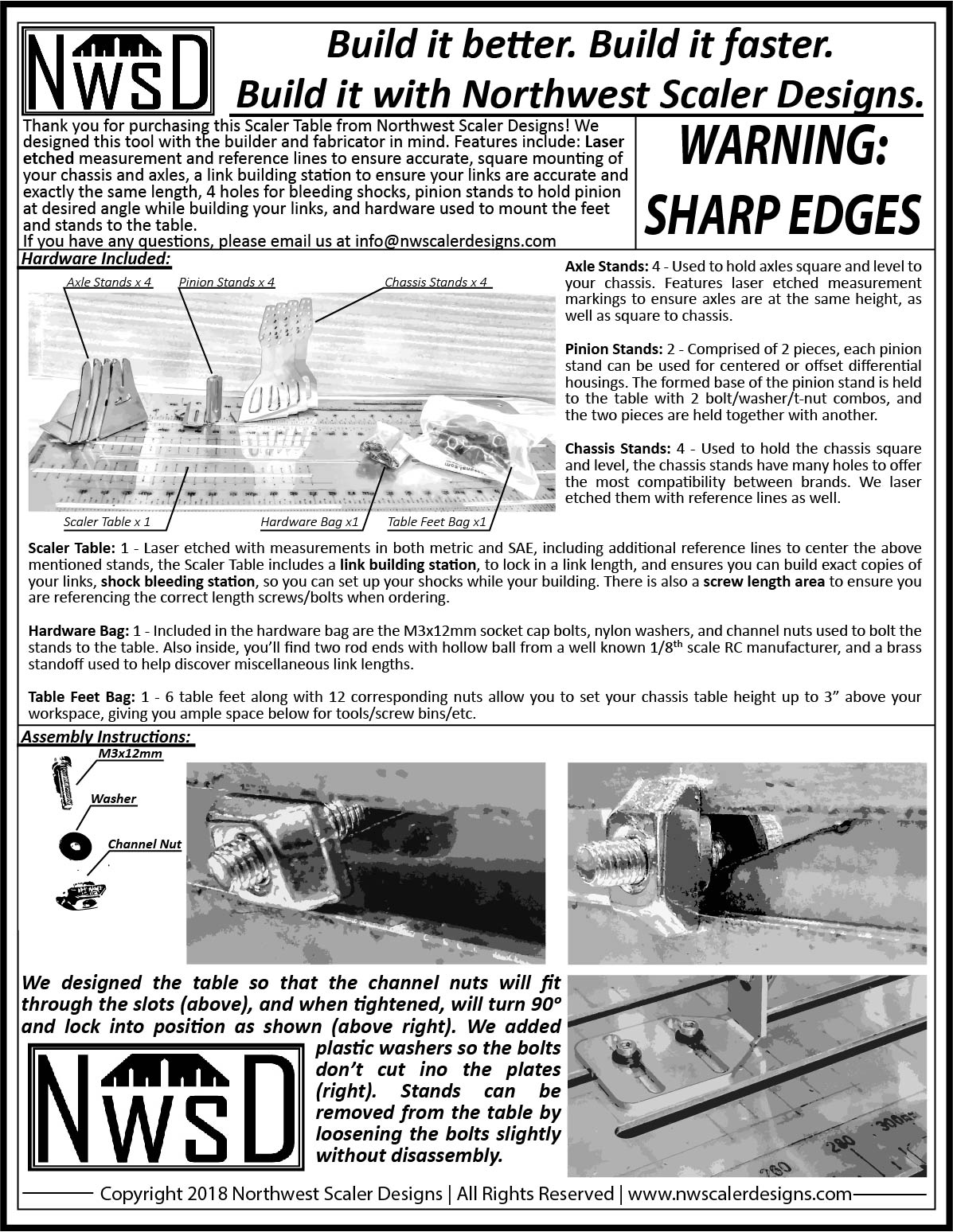 nwsd rc chassis table patent pending northwest scaler designs